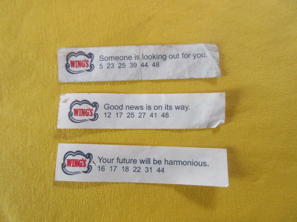 Some of the fortune cookie messages that I believe! Others... I ignore:)